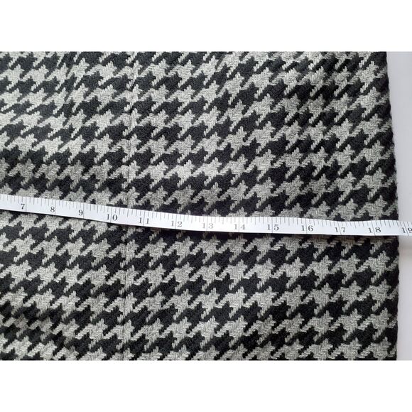 $275 DKNY Houndstooth Black Grey Womens Size 4 Tweed Wool Pencil Skirt NWT - Picture 9 of 15